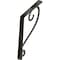 Ekena Millwork Edwards Wrought Iron Bracket, (Single center brace), Antiqued Warm Silver 1 1/2"W x 10"D x 12"H BKTM01X10X12SEDAWS - alternate 1